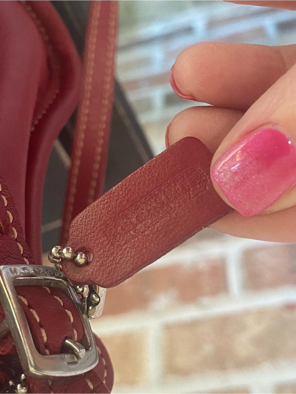 Coach Vintage Bellini Zip 9139 Red Leather Crossbody Bag Made In USA 1999 - Picture 6 of 10